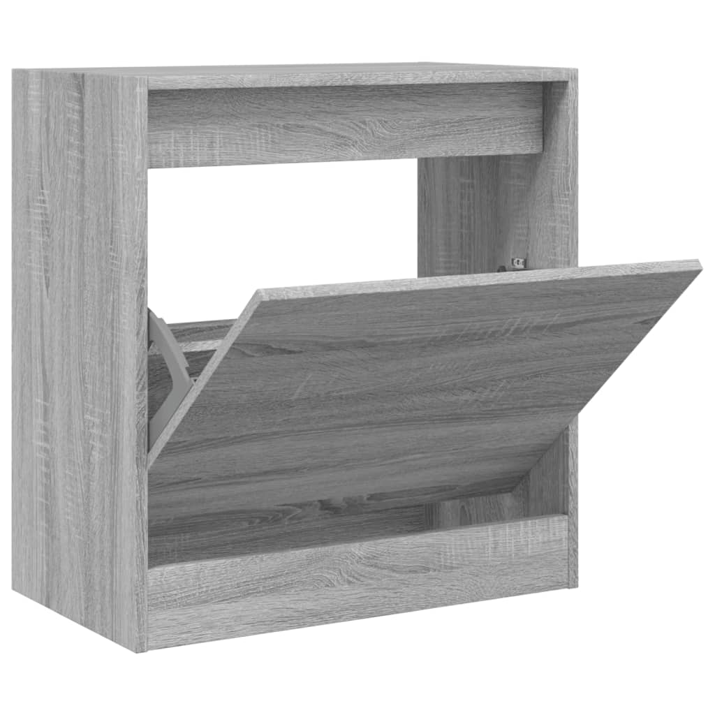 Meuble à chaussures sonoma gris 60x34x63,5 cm bois d'ingénierie - XIOS