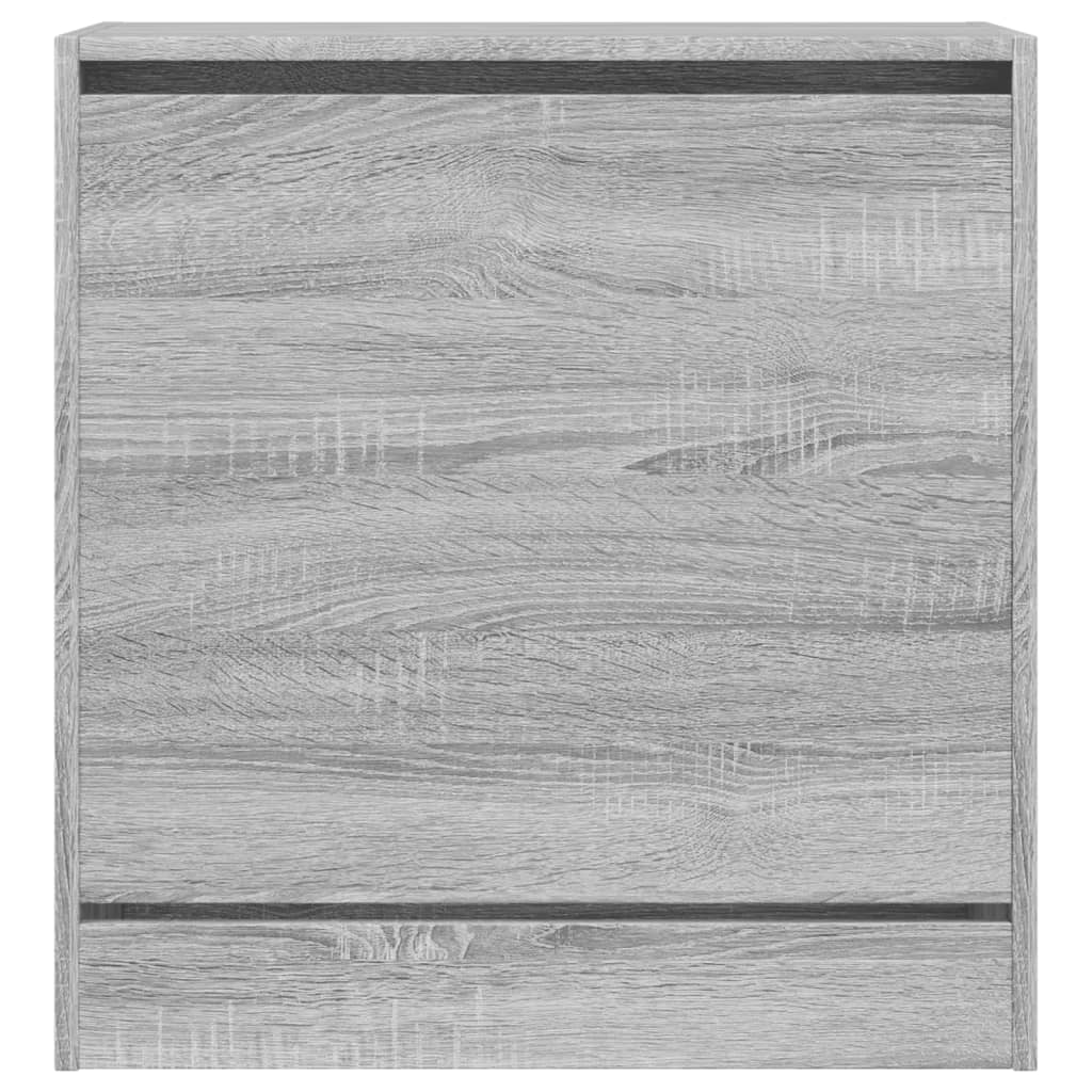 Meuble à chaussures sonoma gris 60x34x63,5 cm bois d'ingénierie - XIOS