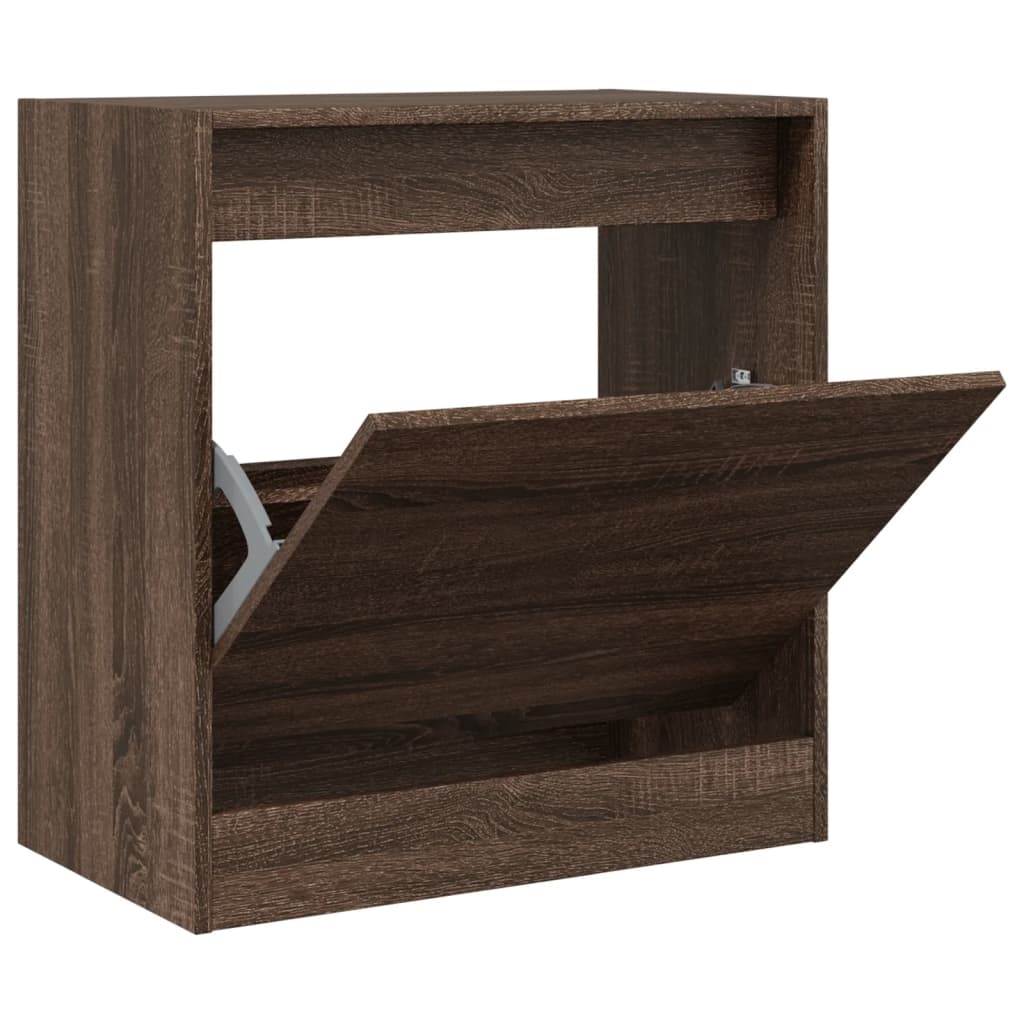 Armoire à chaussures chêne marron 60x34x63,5 cm bois ingénierie - XIOS