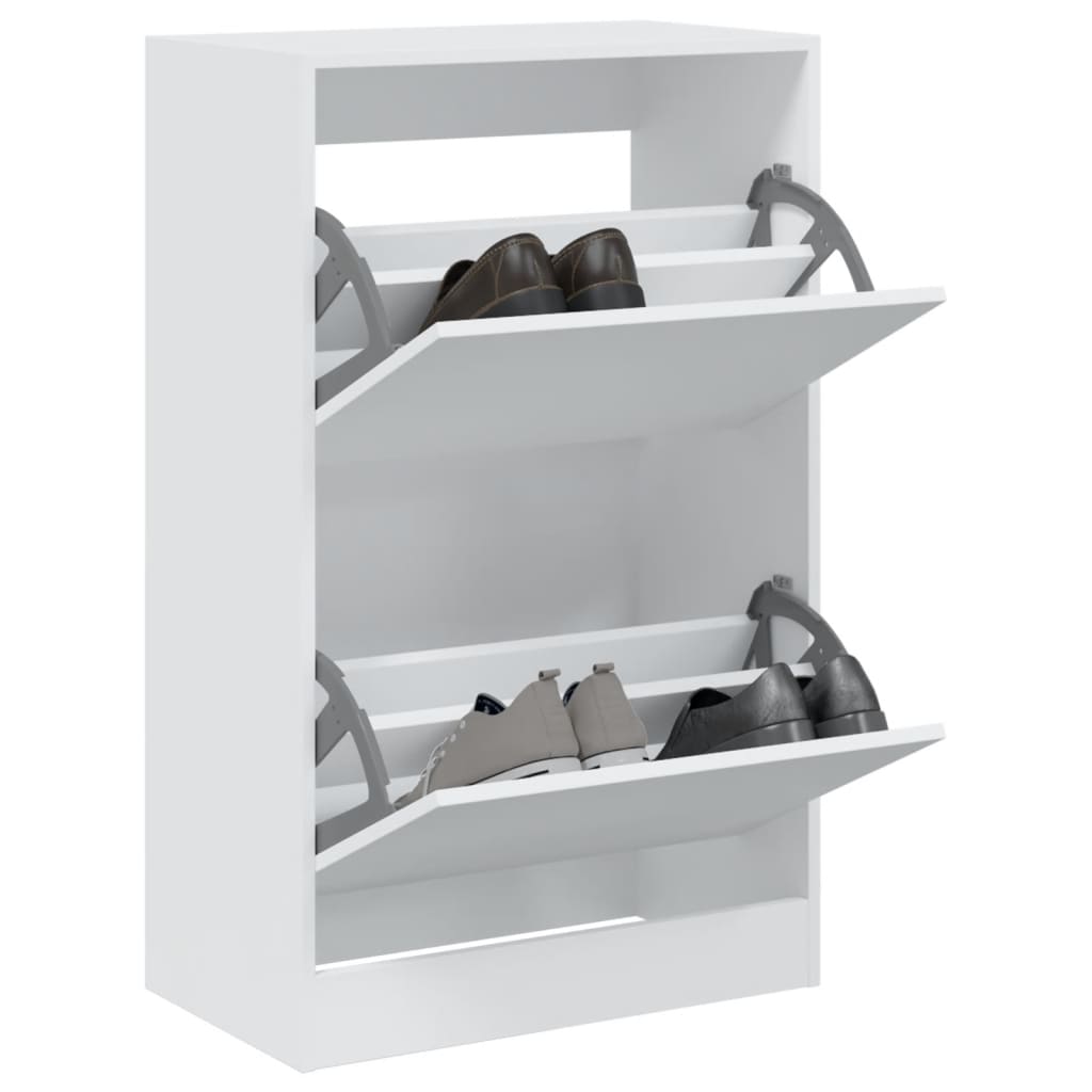 Armoire à chaussures blanc 60x34x96,5 cm bois d'ingénierie - XIOS