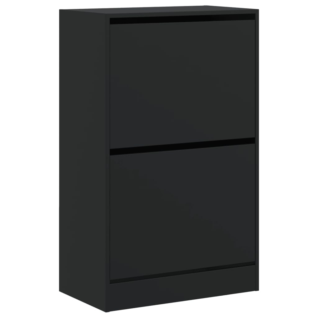Armoire à chaussures noir 60x34x96,5 cm bois d'ingénierie - XIOS