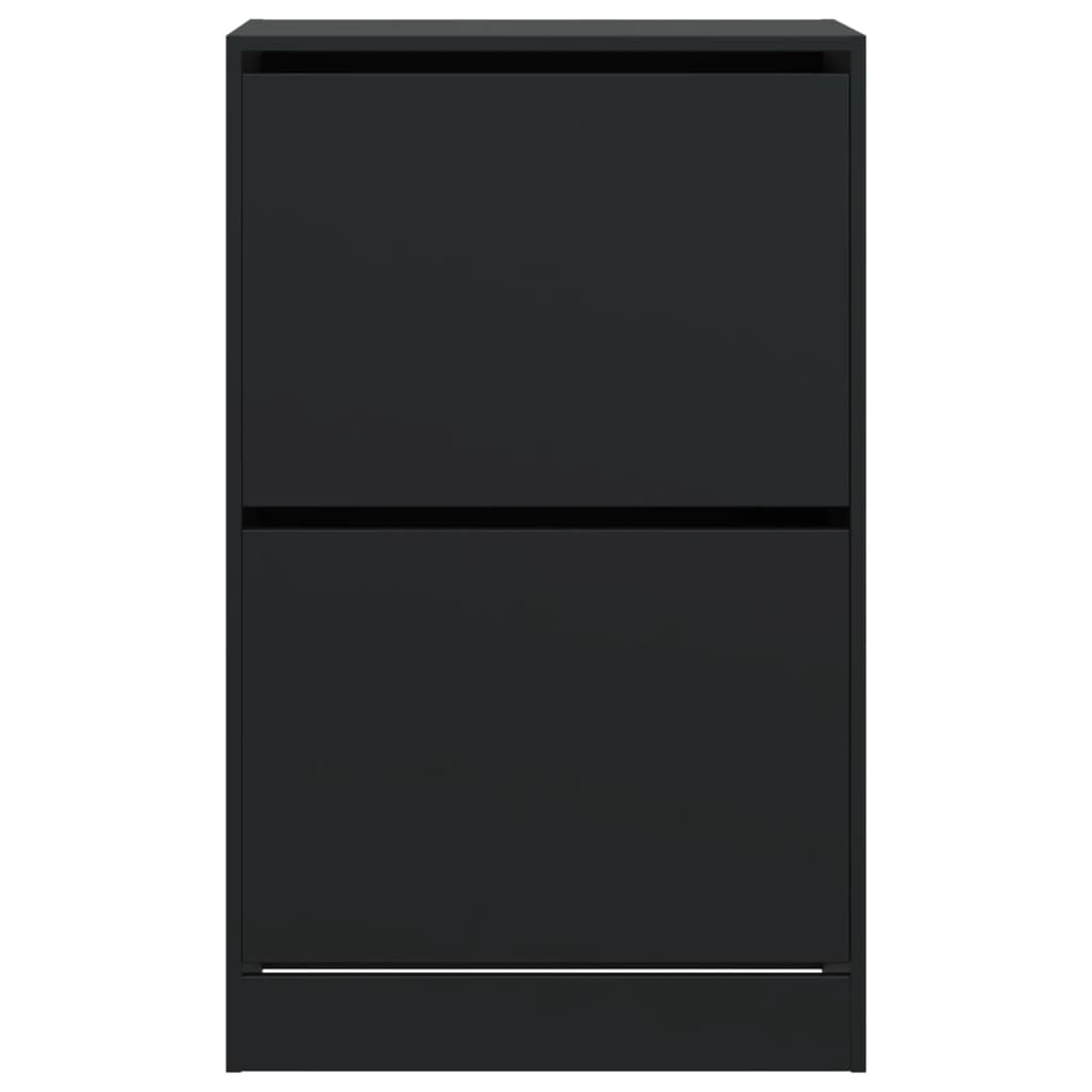 Armoire à chaussures noir 60x34x96,5 cm bois d'ingénierie - XIOS