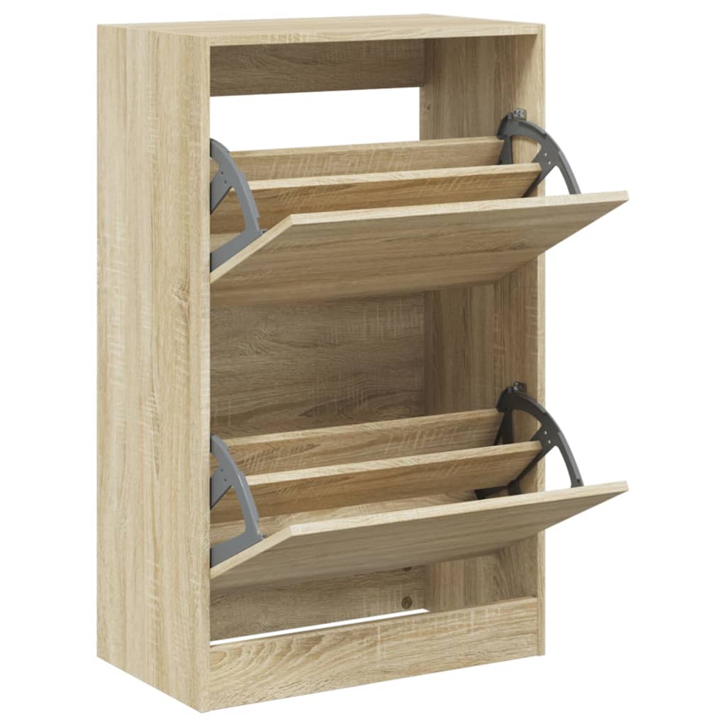 Armoire à chaussures chêne sonoma 60x34x96,5 cm bois ingénierie - XIOS