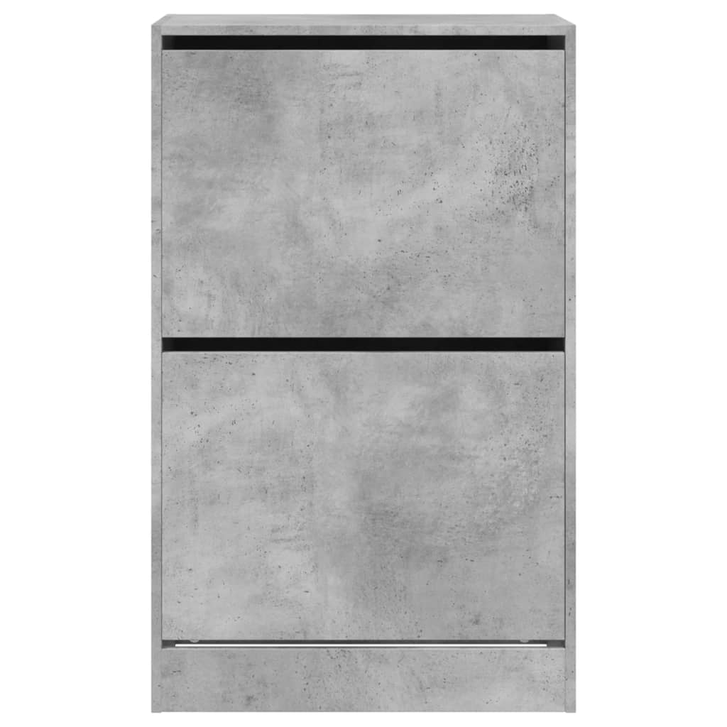 Armoire à chaussures gris béton 60x34x96,5 cm bois d'ingénierie - XIOS