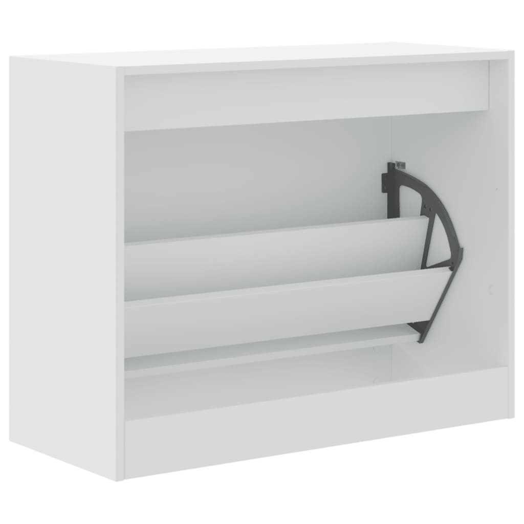 Armoire à chaussures blanc 80x34x63 cm bois d'ingénierie - XIOS