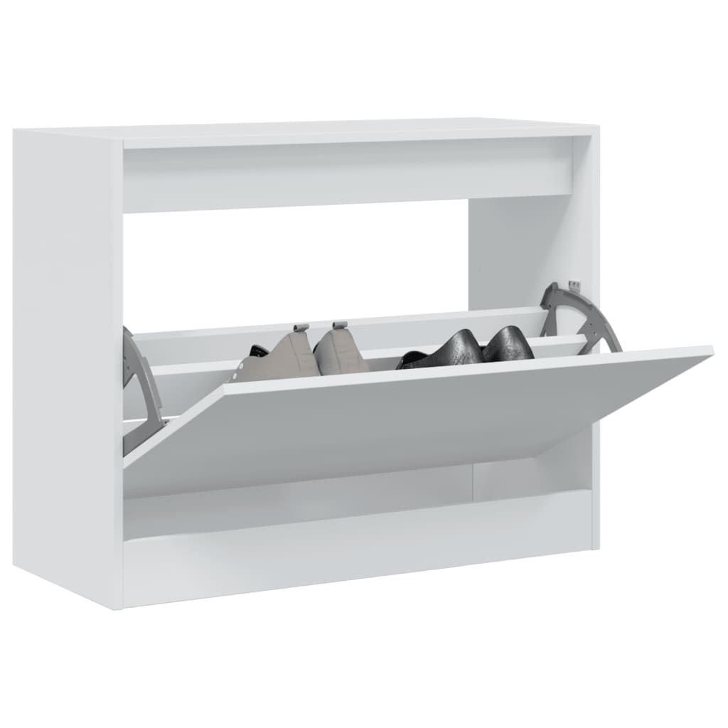 Armoire à chaussures blanc 80x34x63 cm bois d'ingénierie - XIOS