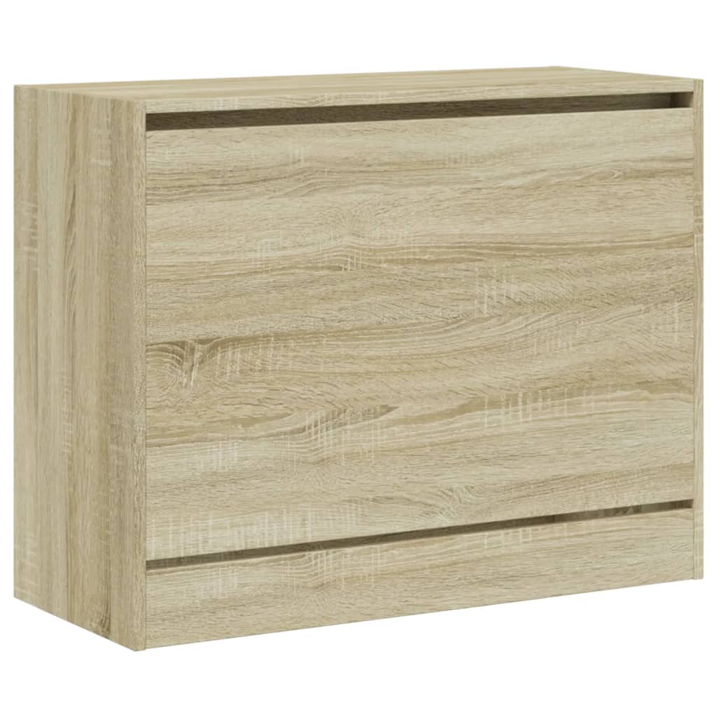 Armoire à chaussures chêne sonoma 80x34x63 cm bois d'ingénierie - XIOS