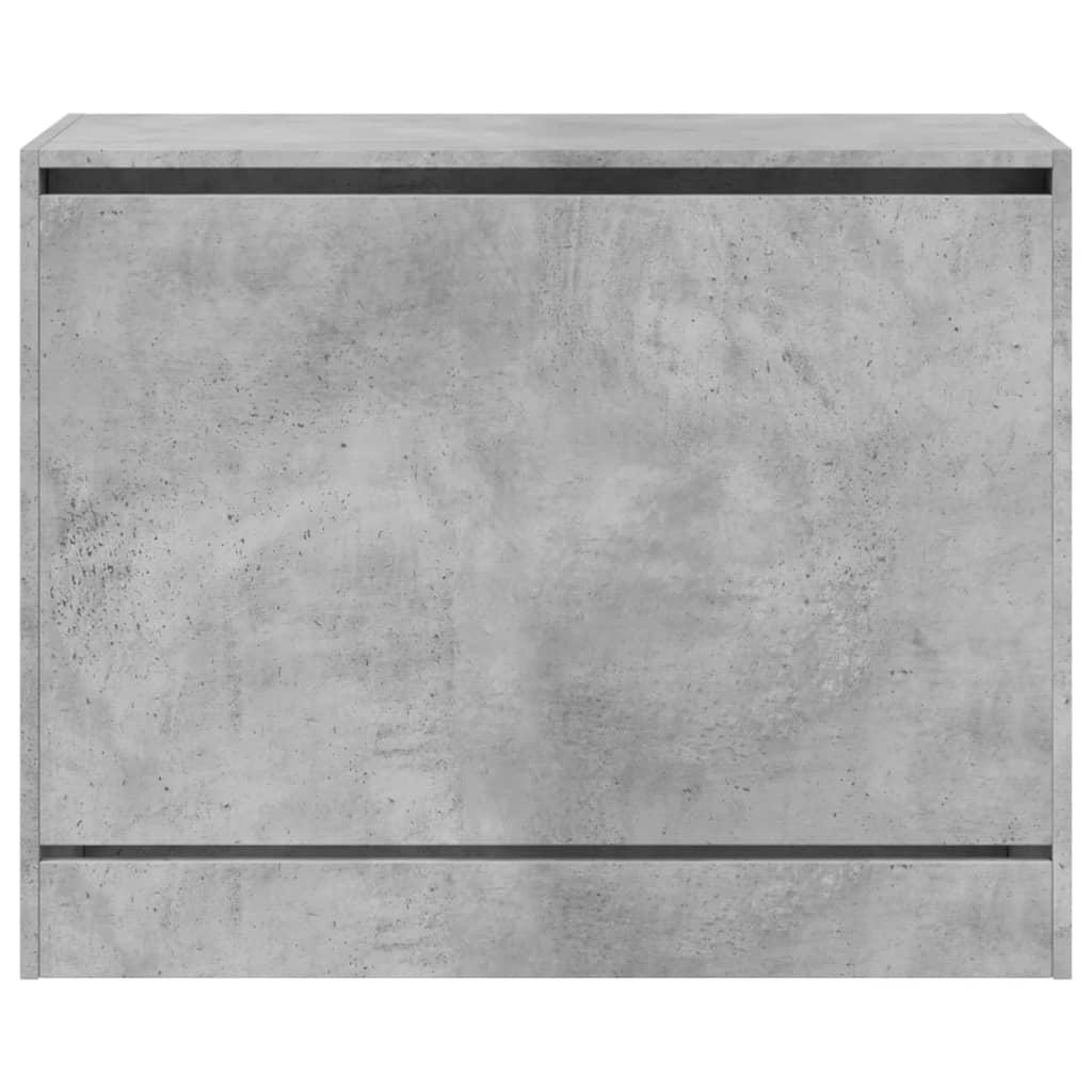 Armoire à chaussures gris béton 80x34x63 cm bois d'ingénierie - XIOS