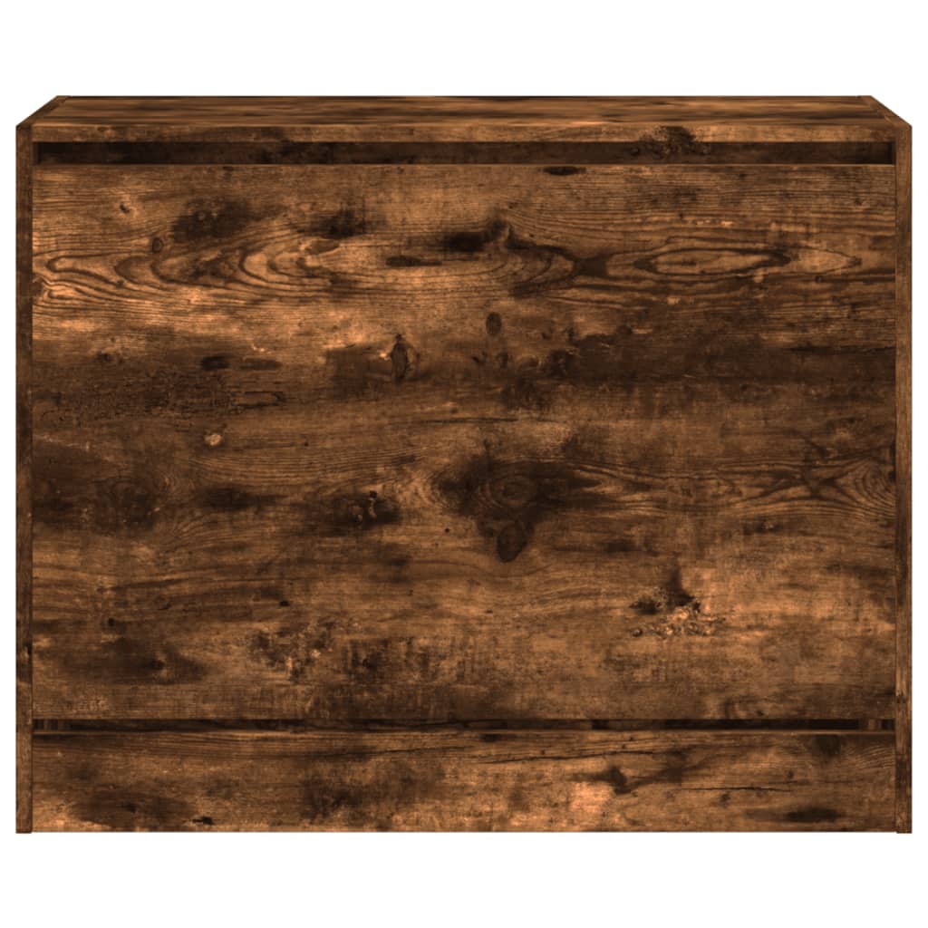 Armoire à chaussures chêne fumé 80x34x63 cm bois d'ingénierie - XIOS