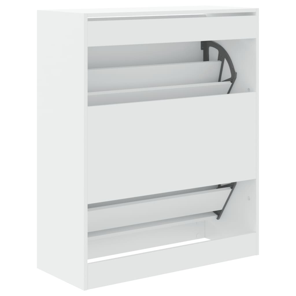 Armoire à chaussures blanc 80x34x96,5 cm bois d'ingénierie - XIOS