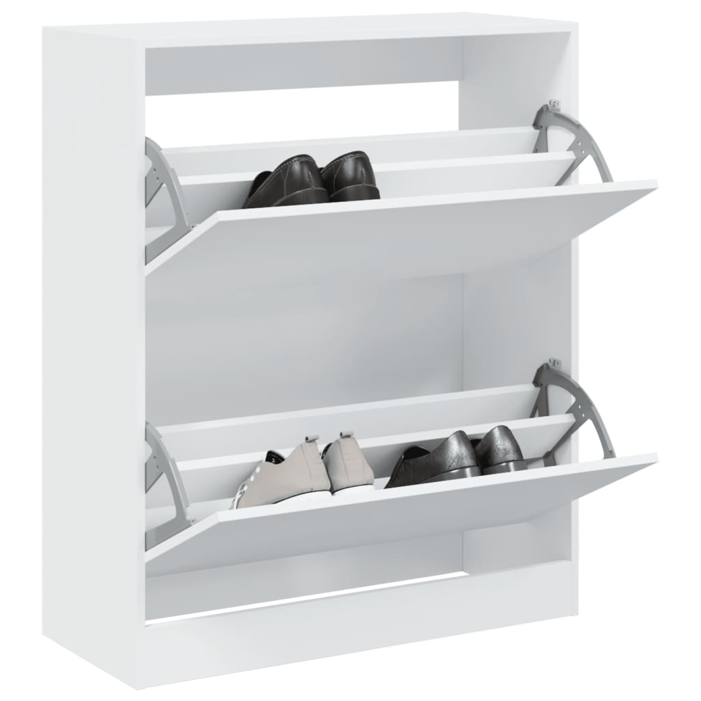 Armoire à chaussures blanc 80x34x96,5 cm bois d'ingénierie - XIOS