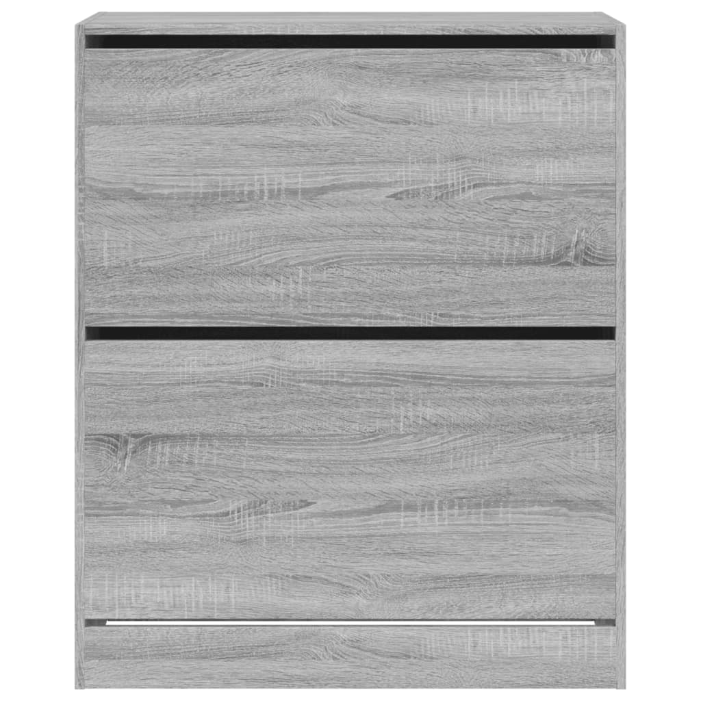 Armoire à chaussures sonoma gris 80x34x96,5cm bois d'ingénierie - XIOS