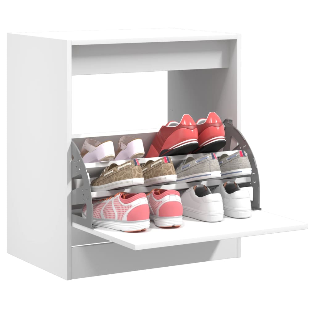 Armoire à chaussures blanc 60x42x69 cm bois d'ingénierie - XIOS