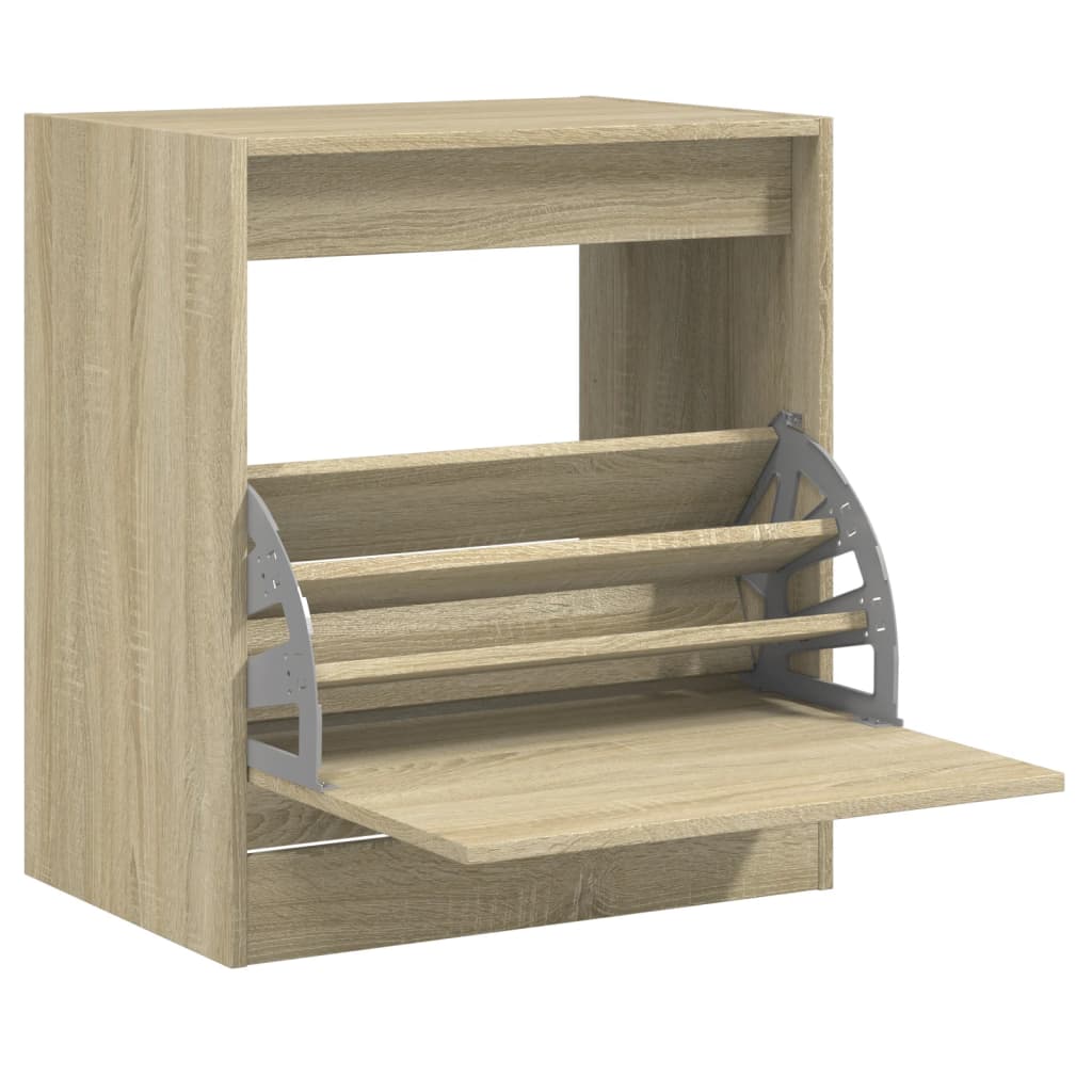 Armoire à chaussures chêne sonoma 60x42x69 cm bois d'ingénierie - XIOS