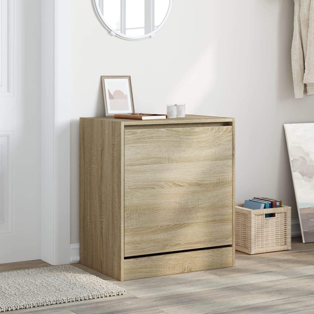 Armoire à chaussures chêne sonoma 60x42x69 cm bois d'ingénierie - XIOS
