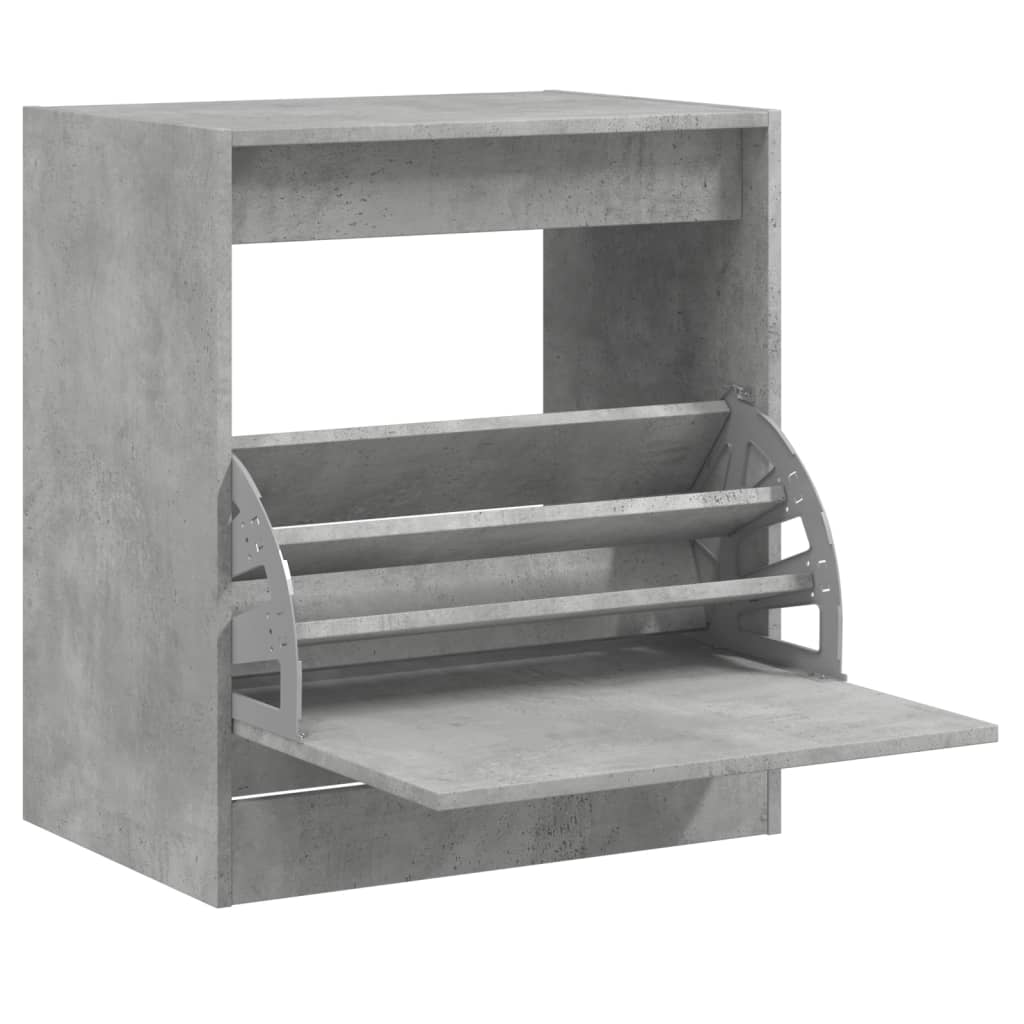 Armoire à chaussures gris béton 60x42x69 cm bois d'ingénierie - XIOS