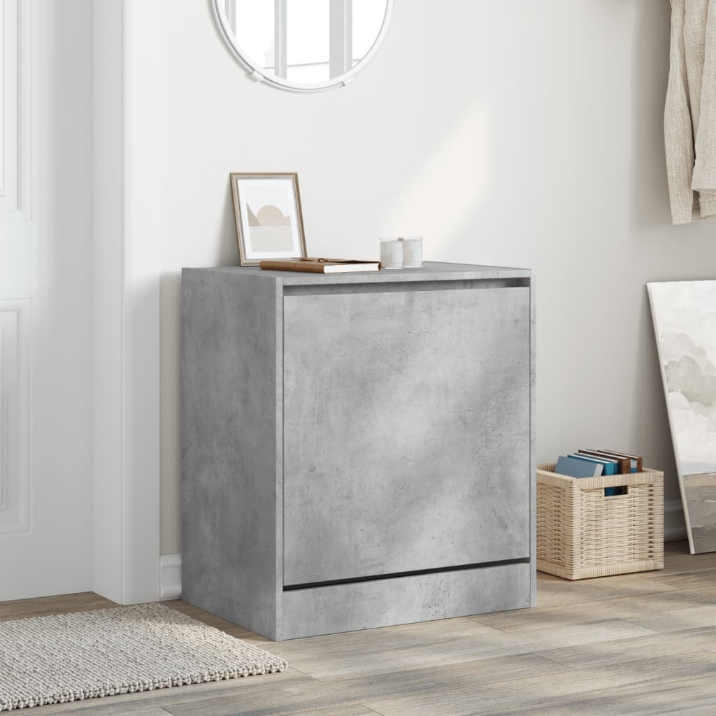 Armoire à chaussures gris béton 60x42x69 cm bois d'ingénierie - XIOS