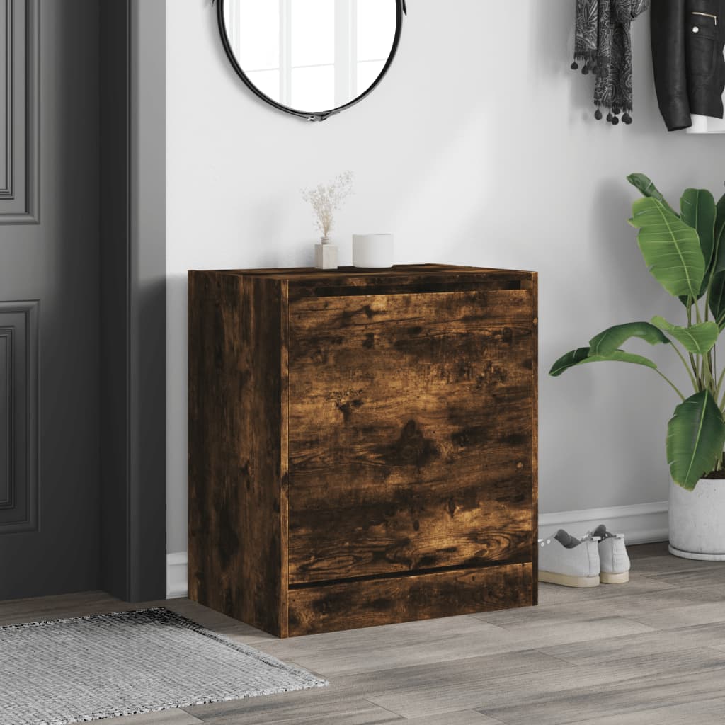Armoire à chaussures chêne fumé 60x42x69 cm bois d'ingénierie - XIOS