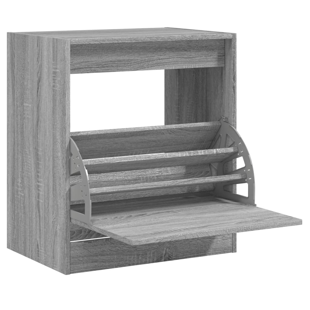 Armoire à chaussures sonoma gris 60x42x69 cm bois d'ingénierie - XIOS