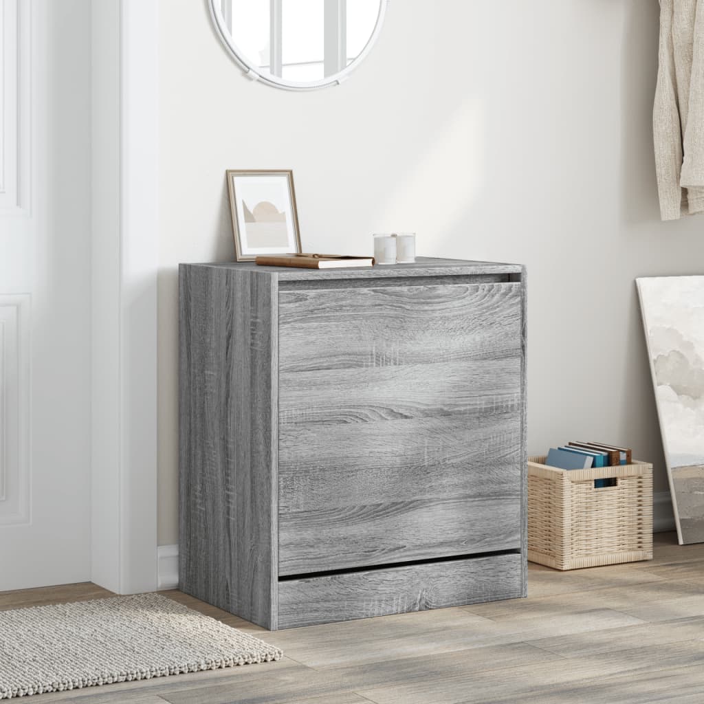 Armoire à chaussures sonoma gris 60x42x69 cm bois d'ingénierie - XIOS