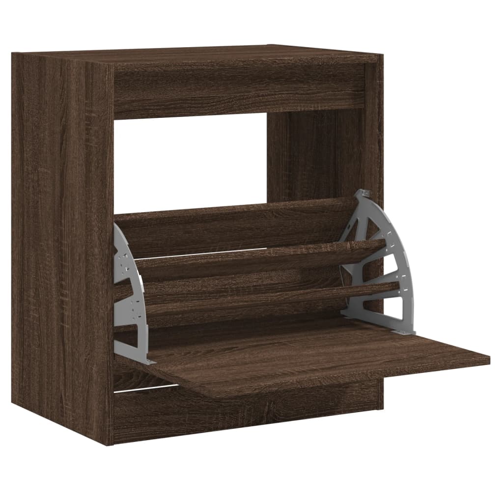 Armoire à chaussures chêne marron 60x42x69 cm bois ingénierie - XIOS