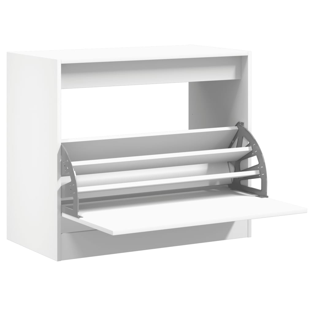 Armoire à chaussures blanc 80x42x69 cm bois d'ingénierie - XIOS
