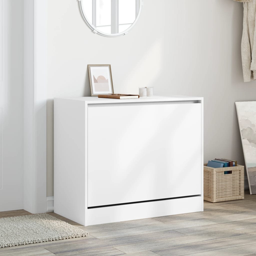 Armoire à chaussures blanc 80x42x69 cm bois d'ingénierie - XIOS