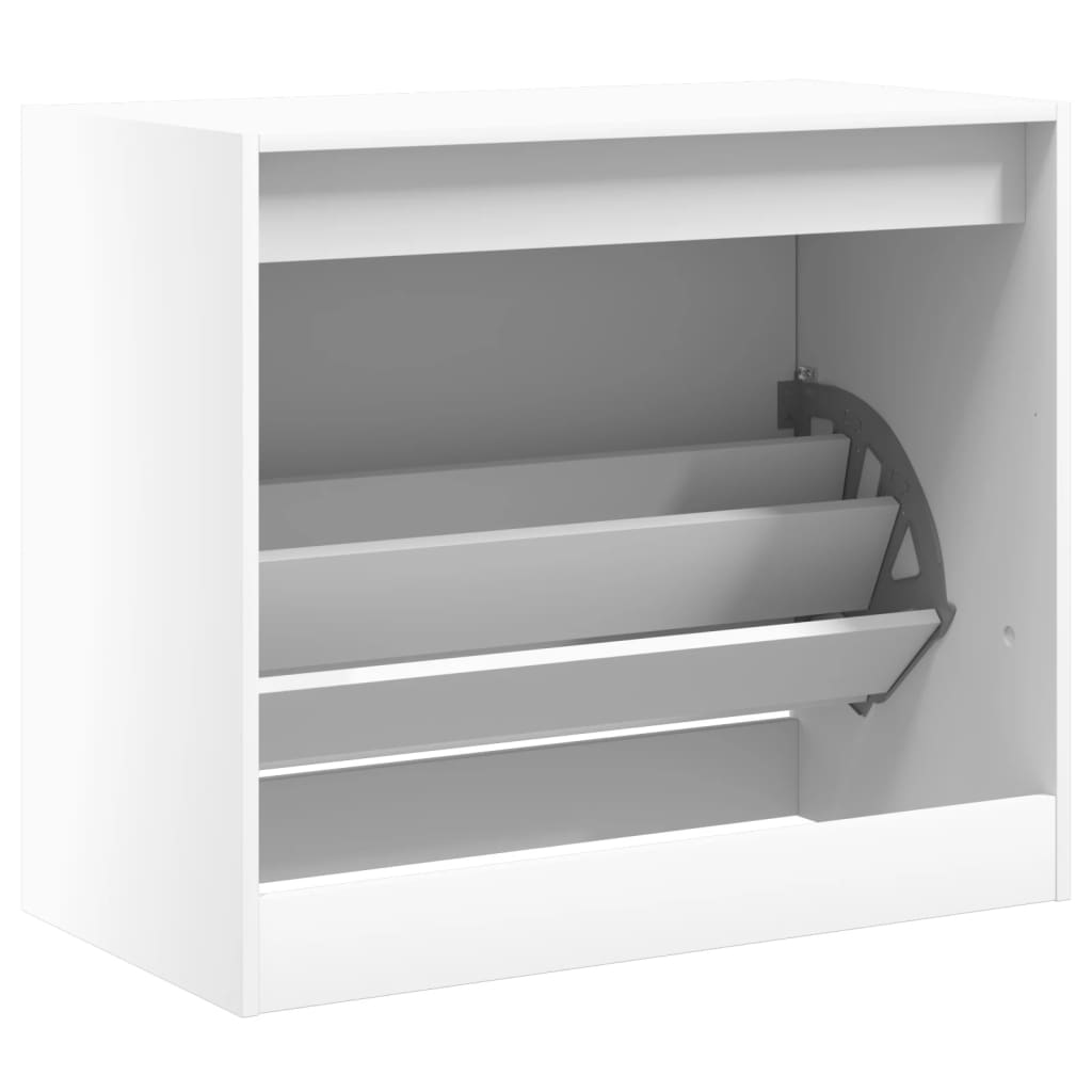 Armoire à chaussures blanc 80x42x69 cm bois d'ingénierie - XIOS