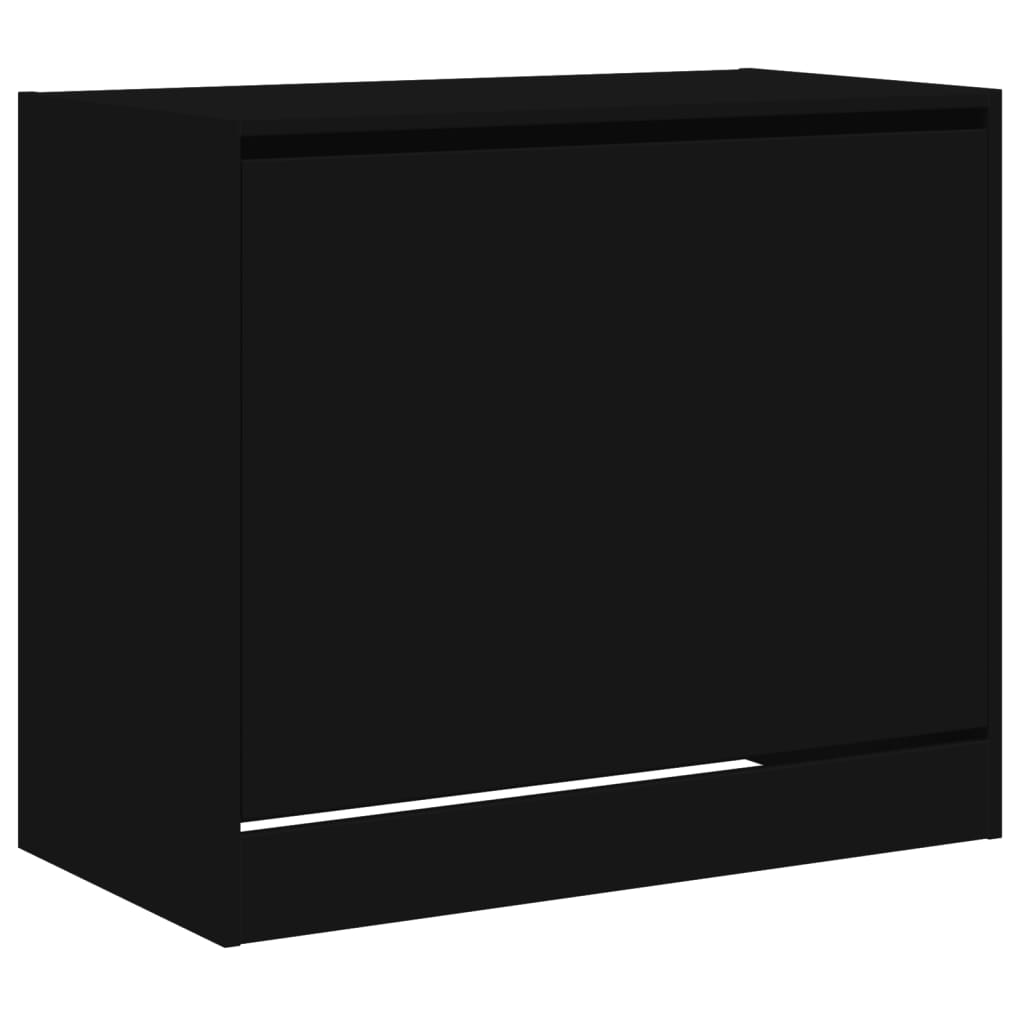 Armoire à chaussures noir 80x42x69 cm bois d'ingénierie - XIOS