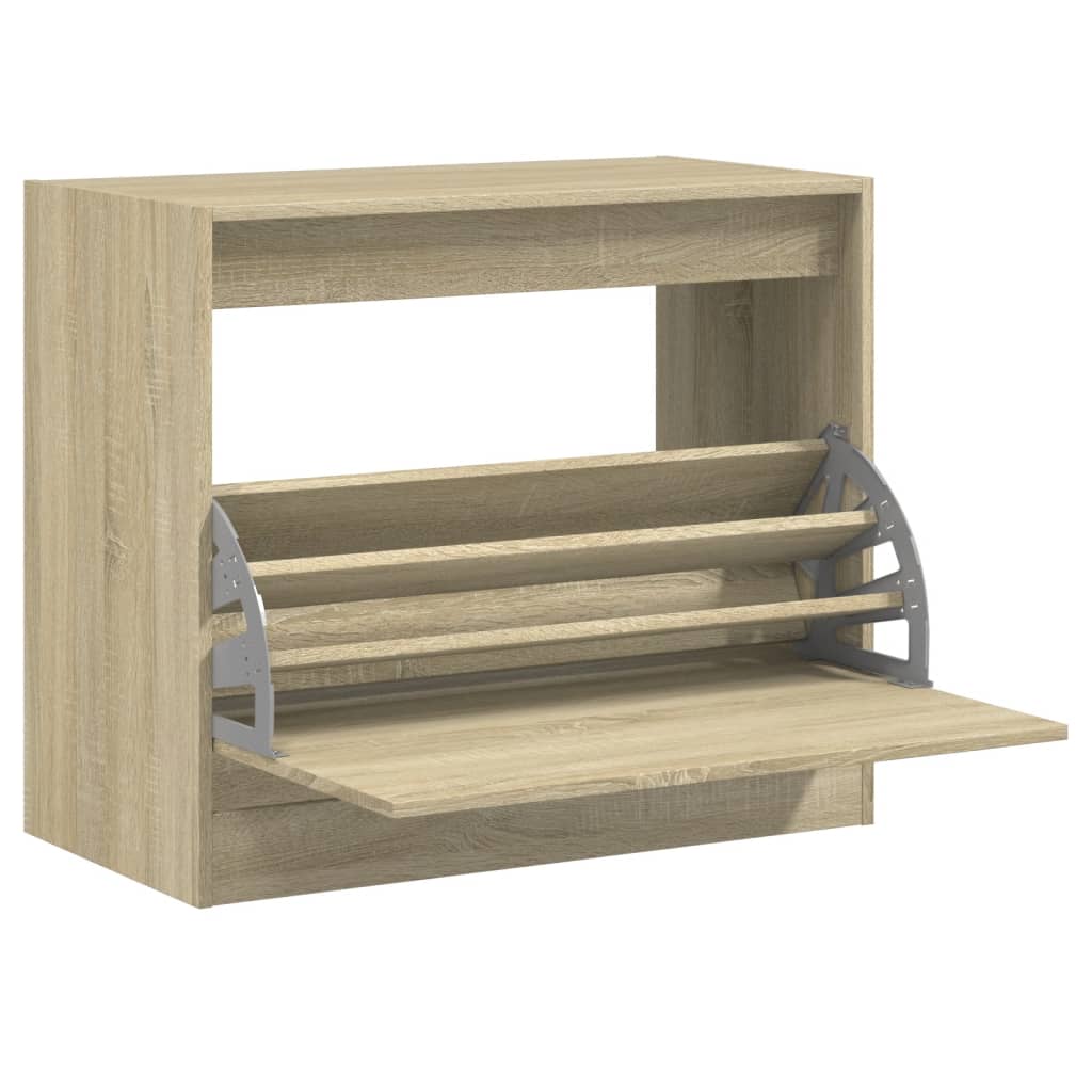 Armoire à chaussures chêne sonoma 80x42x69 cm bois d'ingénierie - XIOS