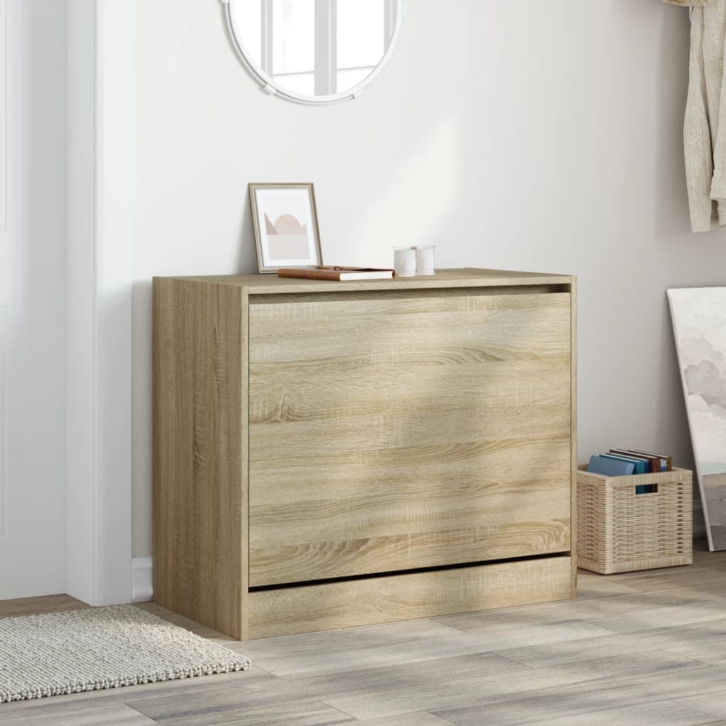 Armoire à chaussures chêne sonoma 80x42x69 cm bois d'ingénierie - XIOS