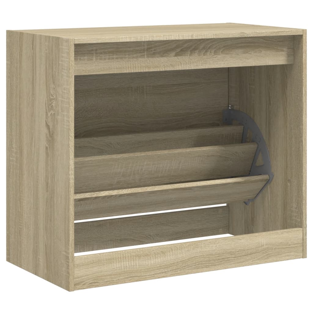 Armoire à chaussures chêne sonoma 80x42x69 cm bois d'ingénierie - XIOS