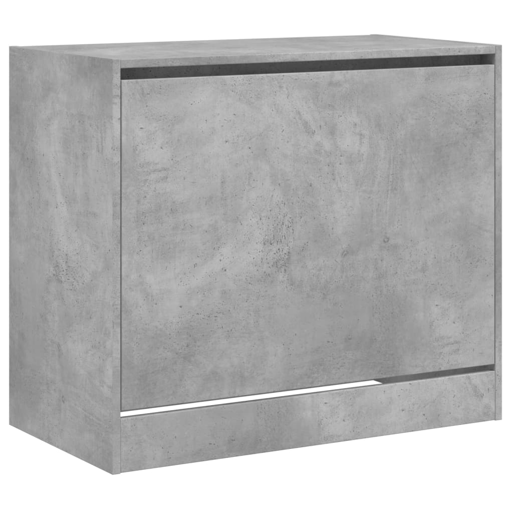 Armoire à chaussures gris béton 80x42x69 cm bois d'ingénierie - XIOS