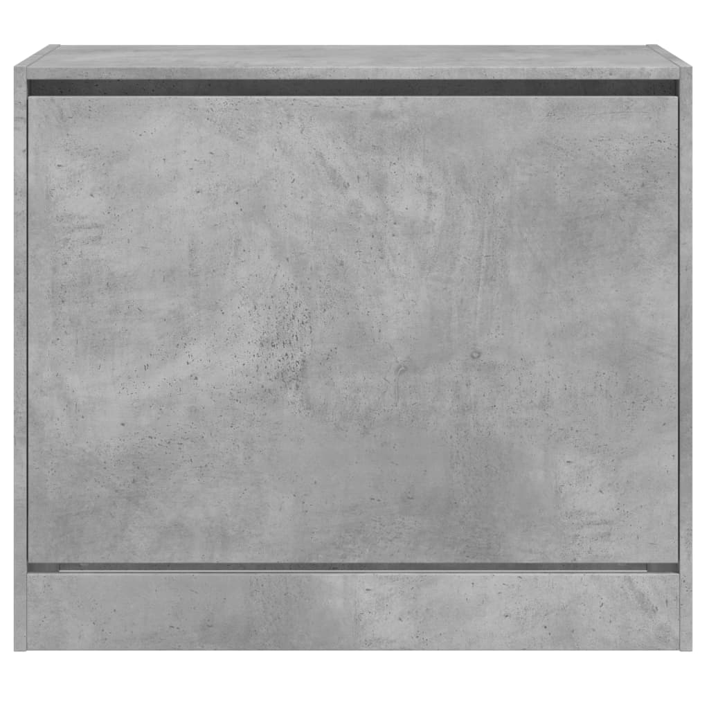Armoire à chaussures gris béton 80x42x69 cm bois d'ingénierie - XIOS