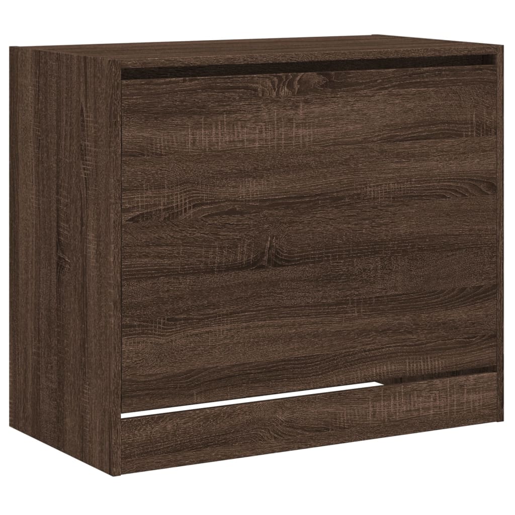 Armoire à chaussures chêne marron 80x42x69 cm bois ingénierie - XIOS