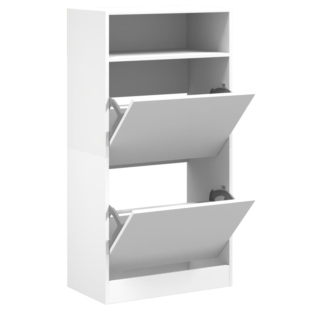 Armoire à chaussures blanc 60x34x116 cm bois d'ingénierie - XIOS