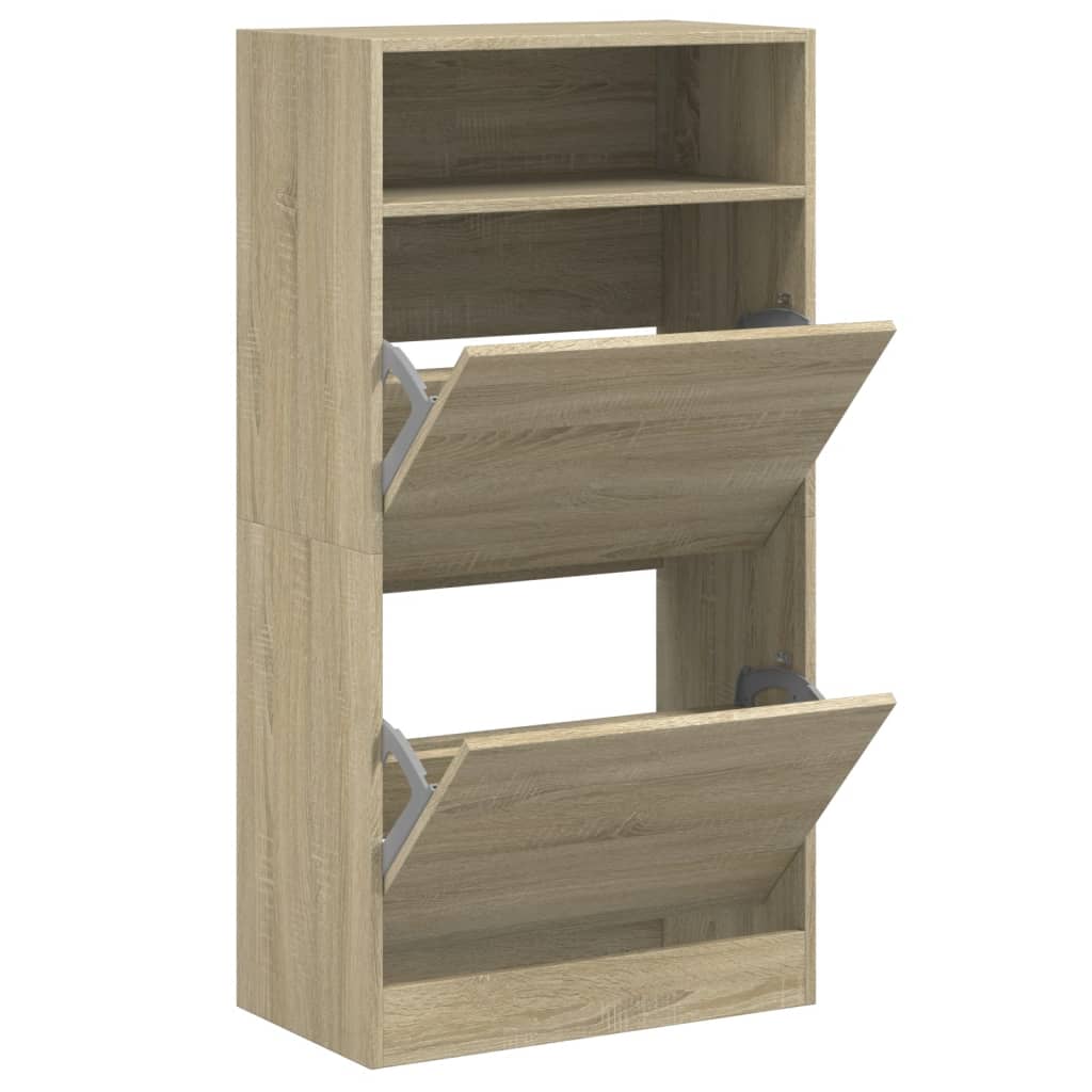 Armoire à chaussures chêne sonoma 60x34x116cm Bois d'ingénierie - XIOS