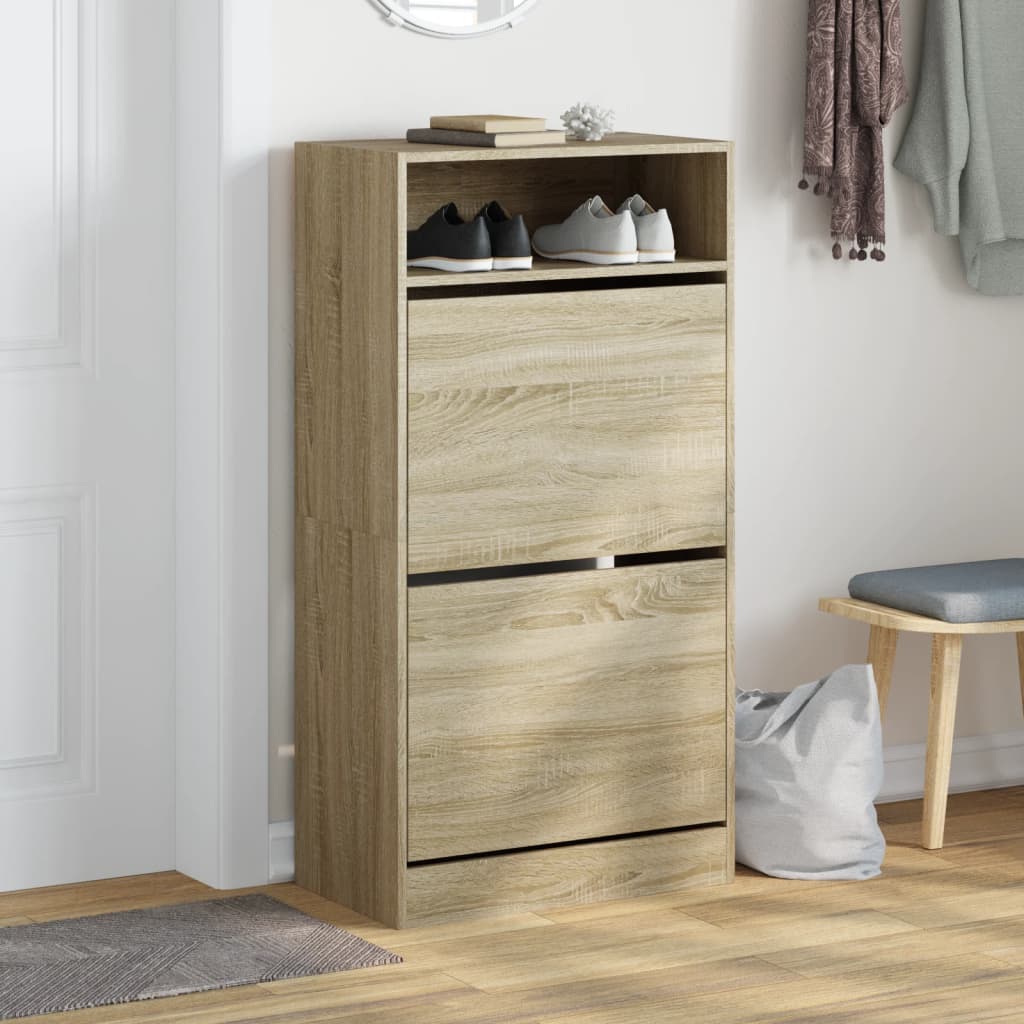 Armoire à chaussures chêne sonoma 60x34x116cm Bois d'ingénierie - XIOS