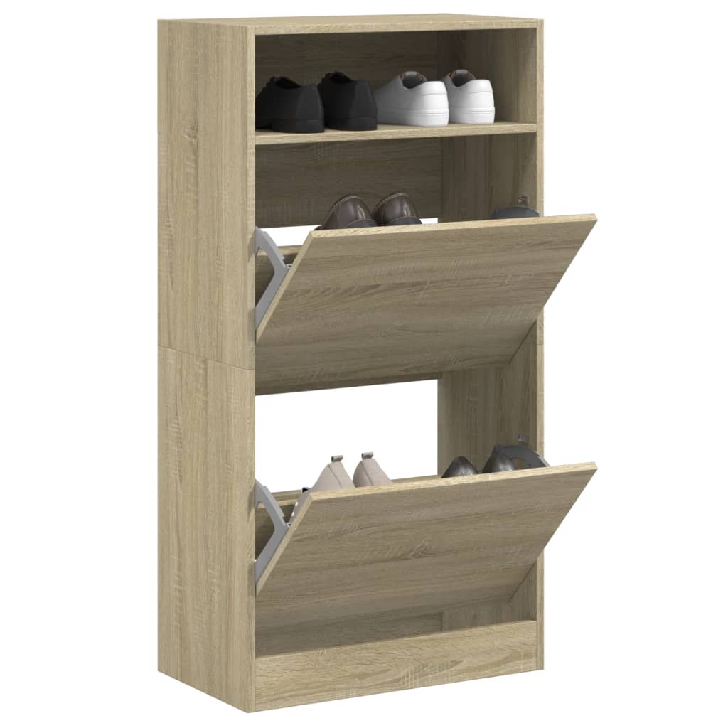 Armoire à chaussures chêne sonoma 60x34x116cm Bois d'ingénierie - XIOS