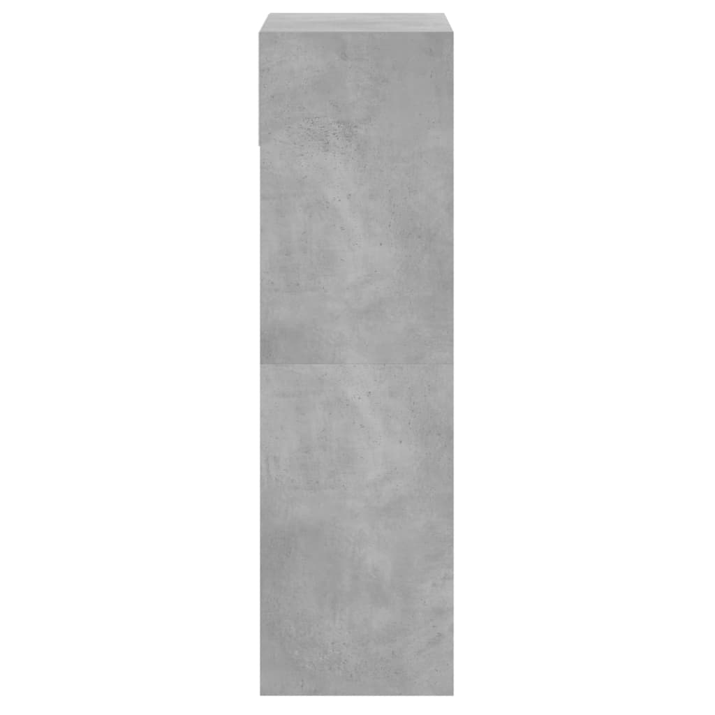 Armoire à chaussures gris béton 60x34x116 cm bois d'ingénierie - XIOS