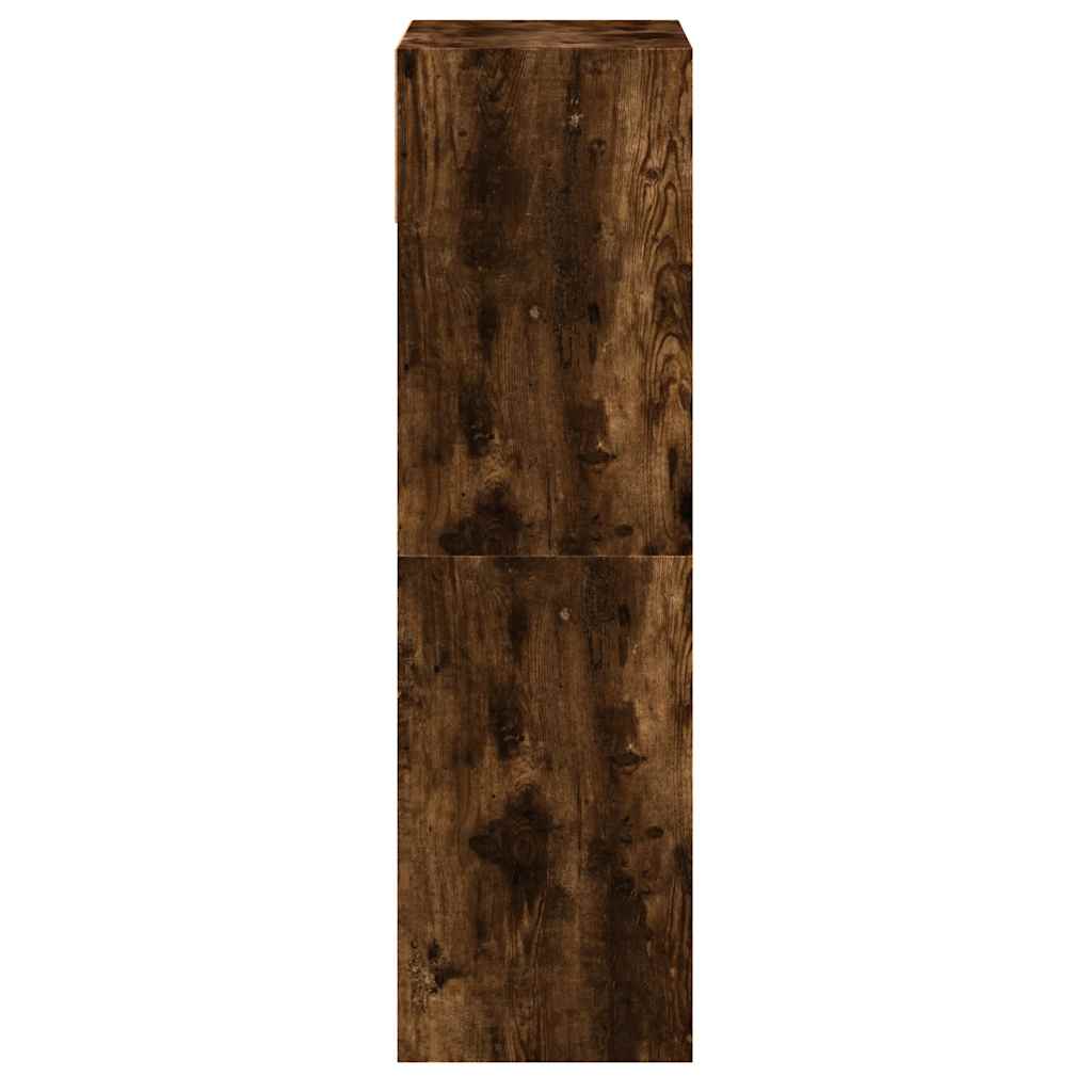 Armoire à chaussures chêne fumé 60x34x116 cm bois d'ingénierie - XIOS