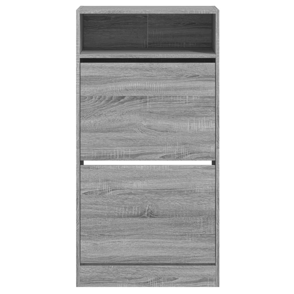 Armoire à chaussures Sonoma gris 60x34x116 cm Bois d'ingénierie - XIOS