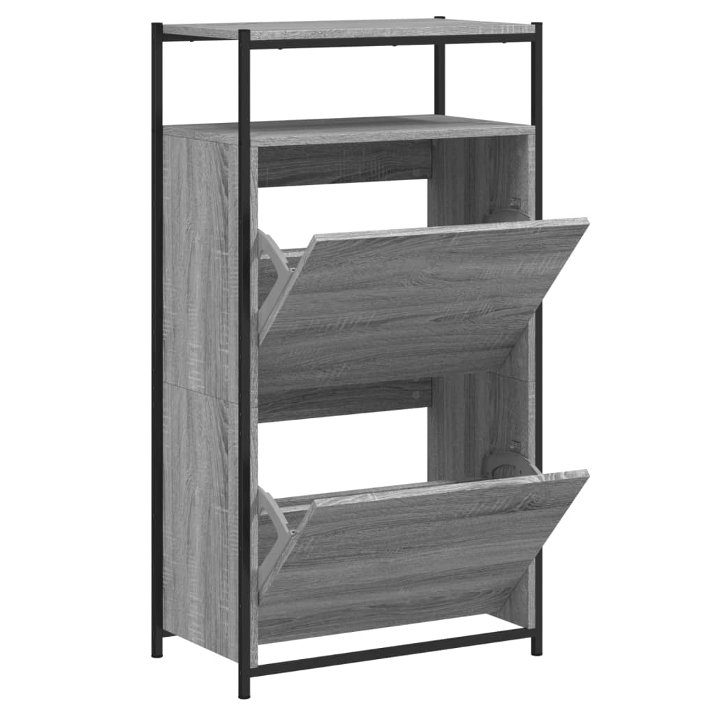 Armoire à chaussures Sonoma gris 60x34x112 cm Bois d'ingénierie - XIOS