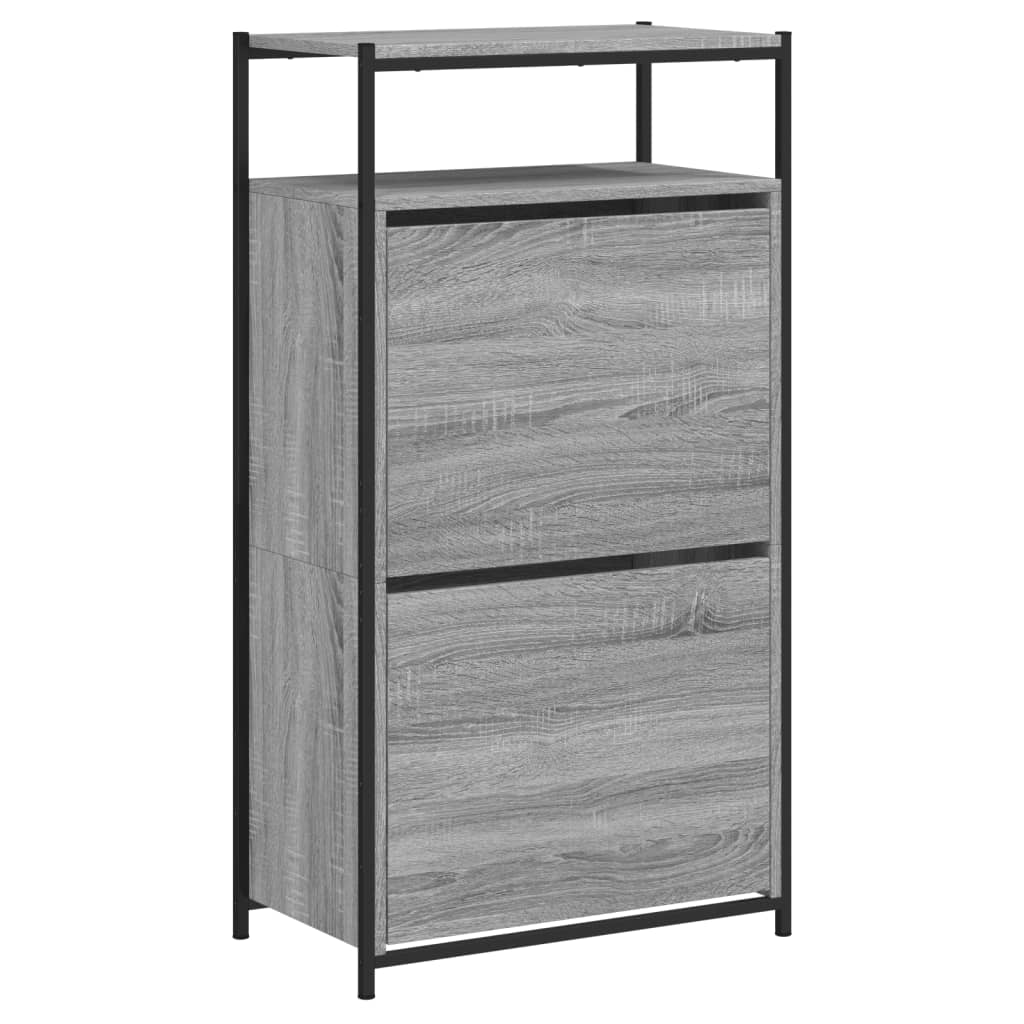 Armoire à chaussures Sonoma gris 60x34x112 cm Bois d'ingénierie - XIOS