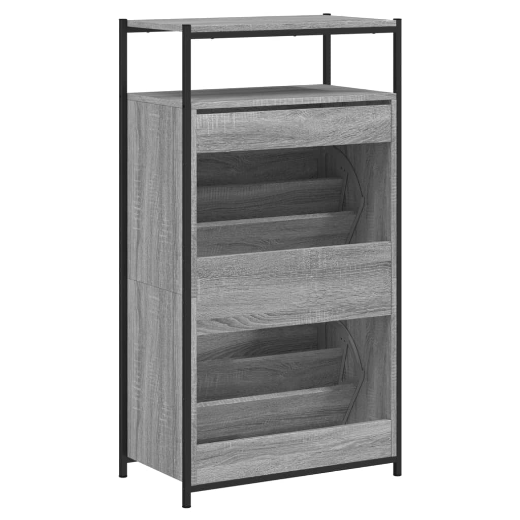 Armoire à chaussures Sonoma gris 60x34x112 cm Bois d'ingénierie - XIOS