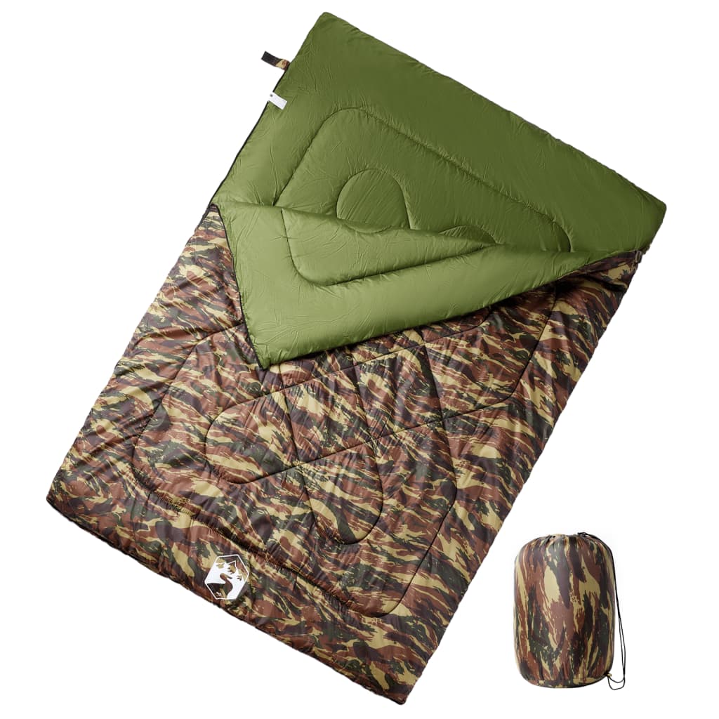 Sac de couchage double et oreillers adultes camping 3-4 saisons Sacs de couchage vidaXL