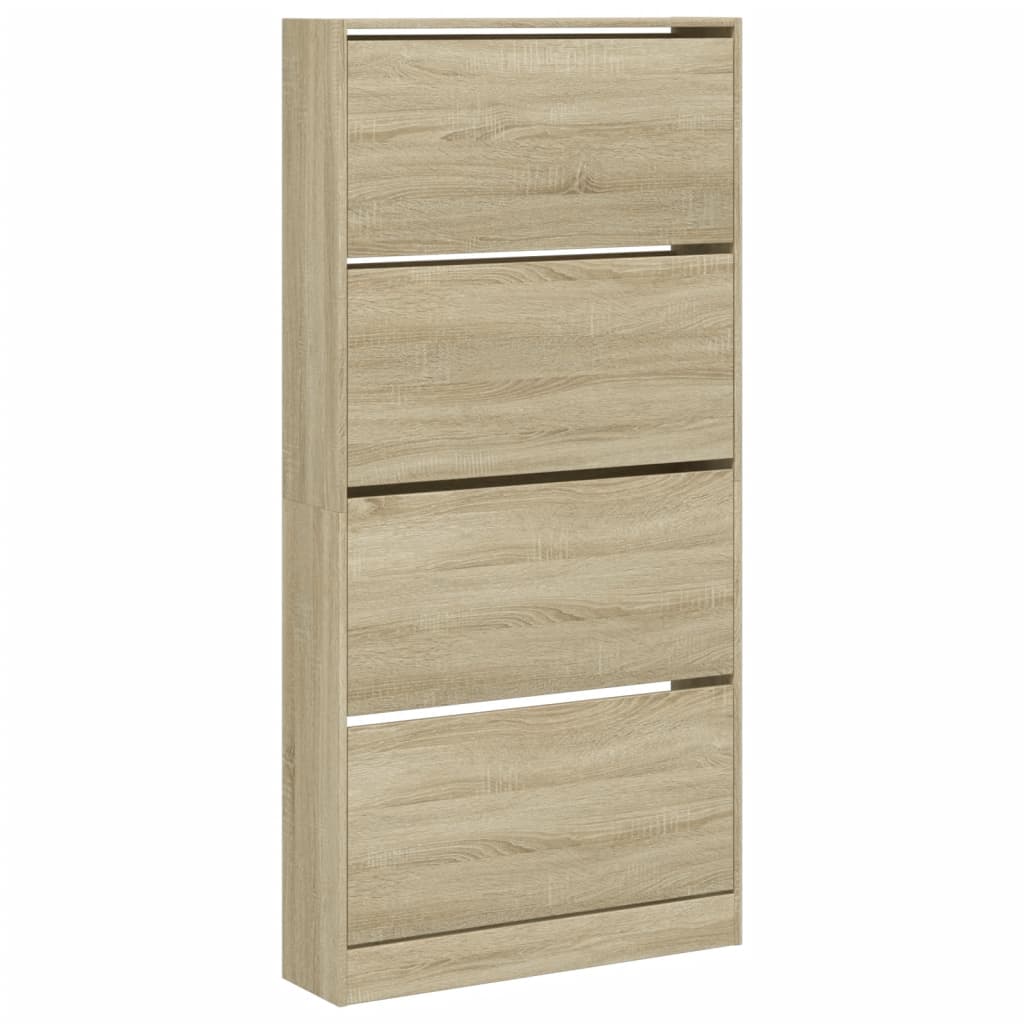 Armoire à chaussures 4 tiroirs rabattables chêne sonoma - XIOS