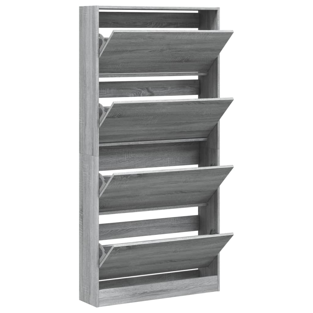 Armoire à chaussures 4 tiroirs rabattables sonoma gris - XIOS