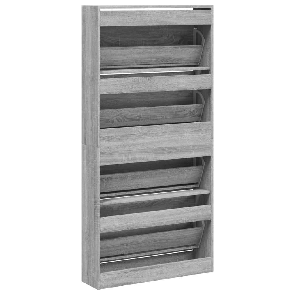 Armoire à chaussures 4 tiroirs rabattables sonoma gris - XIOS