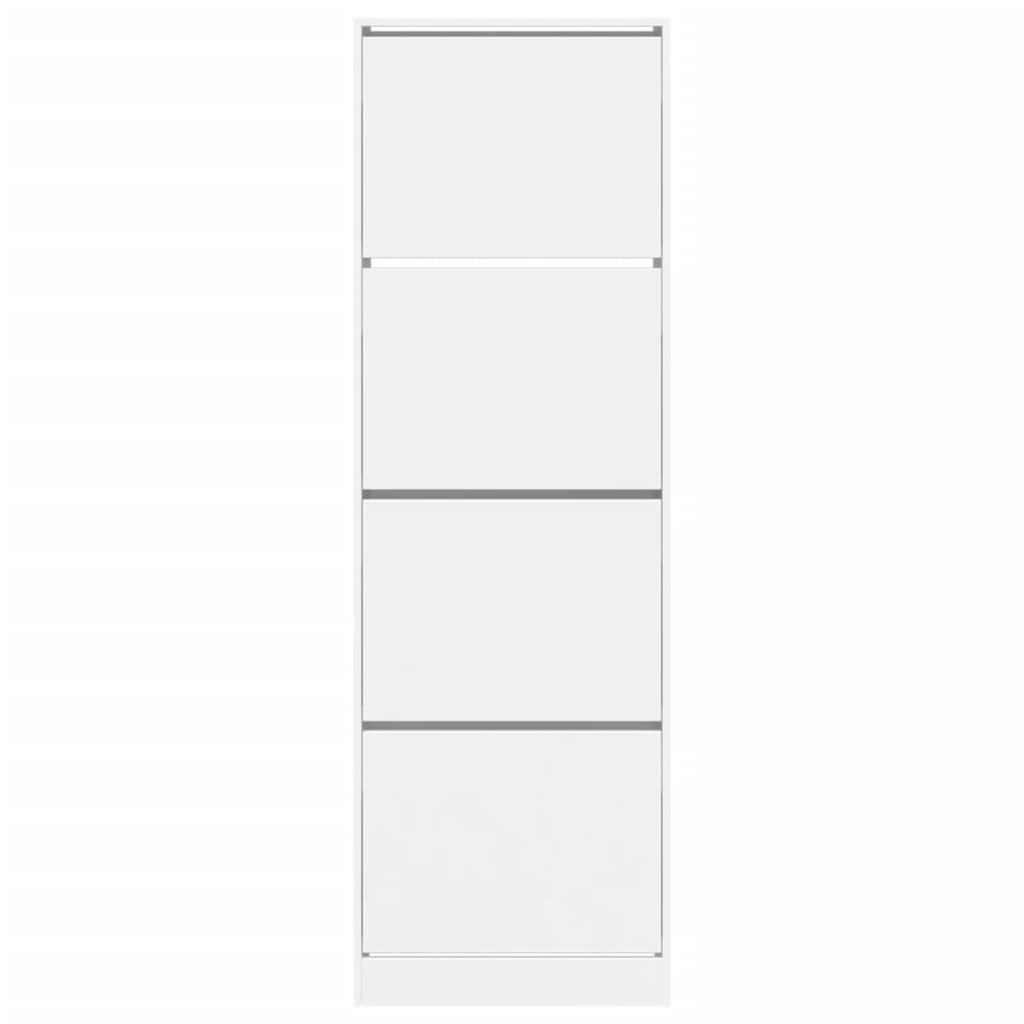 Armoire à chaussures 4 tiroirs rabattables blanc 60x34x187,5 cm - XIOS